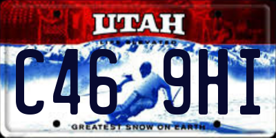 UT license plate C469HI
