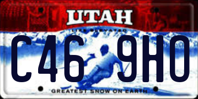 UT license plate C469HO