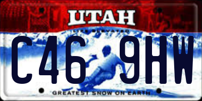 UT license plate C469HW