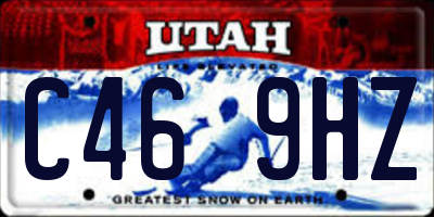 UT license plate C469HZ