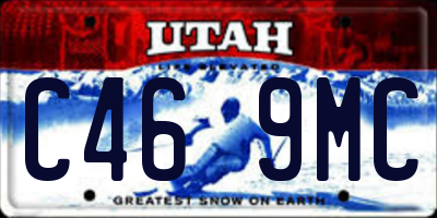 UT license plate C469MC