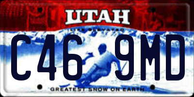 UT license plate C469MD