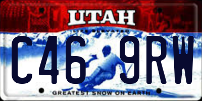 UT license plate C469RW