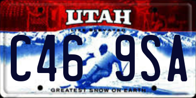 UT license plate C469SA
