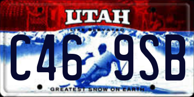 UT license plate C469SB