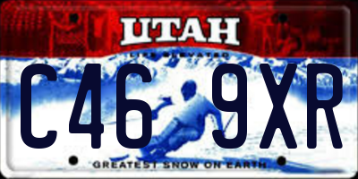 UT license plate C469XR