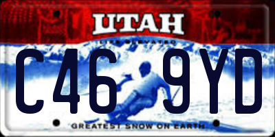UT license plate C469YD