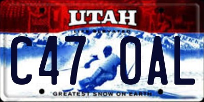 UT license plate C470AL