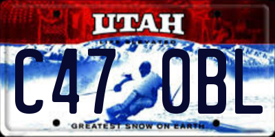 UT license plate C470BL