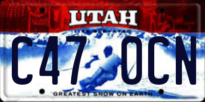 UT license plate C470CN