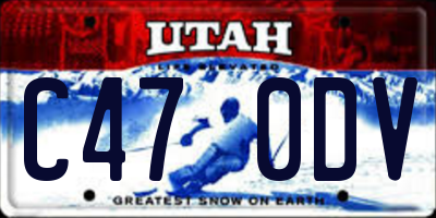 UT license plate C470DV