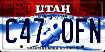 UT license plate C470FN