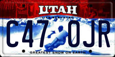 UT license plate C470JR
