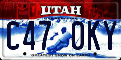 UT license plate C470KY