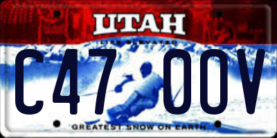 UT license plate C470OV