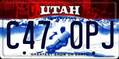 UT license plate C470PJ