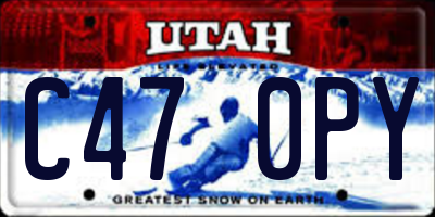 UT license plate C470PY