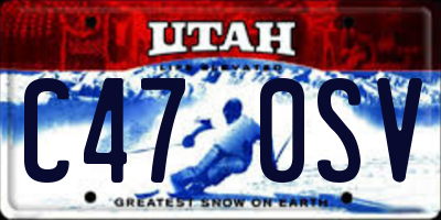 UT license plate C470SV