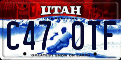 UT license plate C470TF