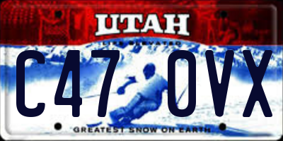 UT license plate C470VX