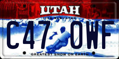 UT license plate C470WF