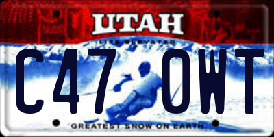 UT license plate C470WT