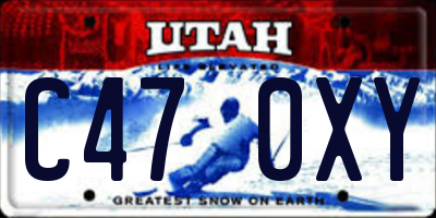 UT license plate C470XY