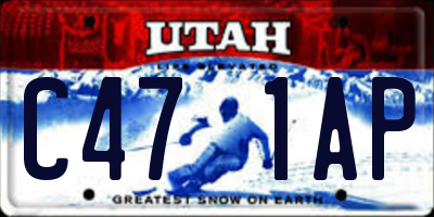 UT license plate C471AP