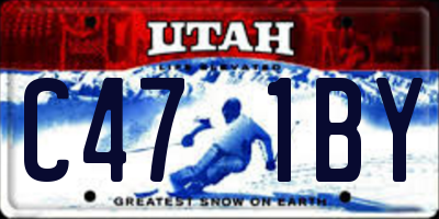 UT license plate C471BY