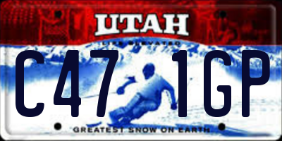 UT license plate C471GP