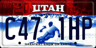 UT license plate C471HP