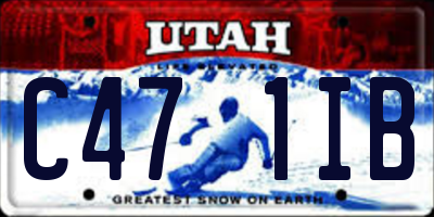 UT license plate C471IB