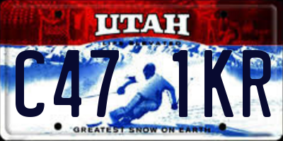 UT license plate C471KR