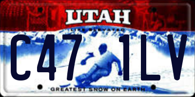 UT license plate C471LV