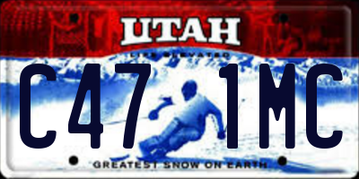 UT license plate C471MC