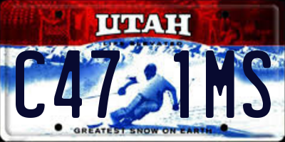UT license plate C471MS