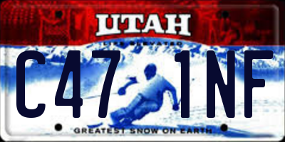 UT license plate C471NF