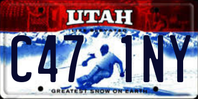 UT license plate C471NY