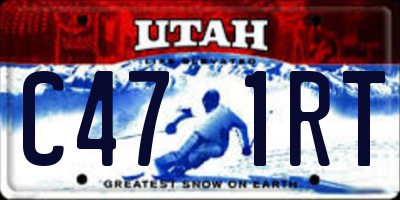 UT license plate C471RT