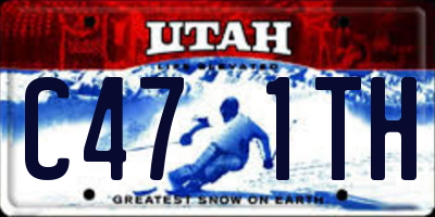 UT license plate C471TH