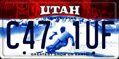UT license plate C471UF