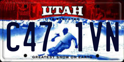 UT license plate C471VN
