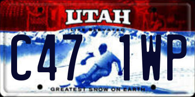 UT license plate C471WP