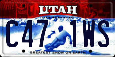 UT license plate C471WS