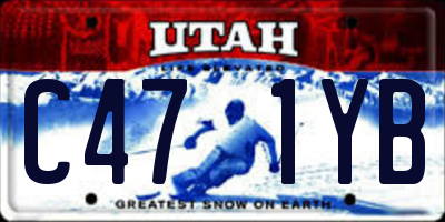 UT license plate C471YB