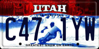 UT license plate C471YW