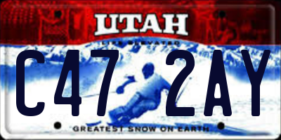 UT license plate C472AY