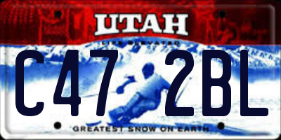 UT license plate C472BL