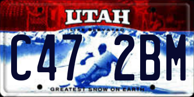 UT license plate C472BM