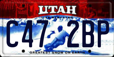 UT license plate C472BP
